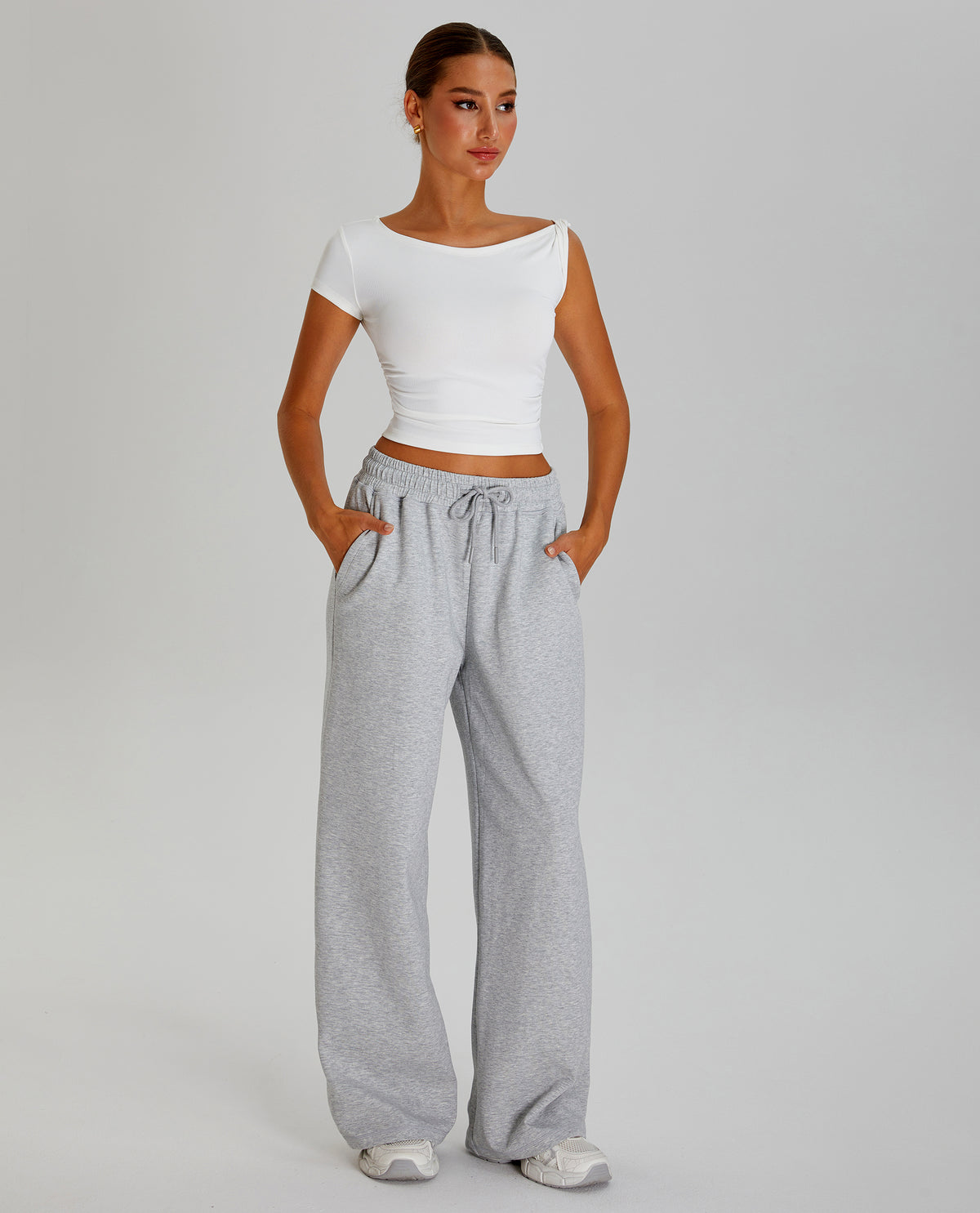 Pantalon de jogging premium à jambes larges