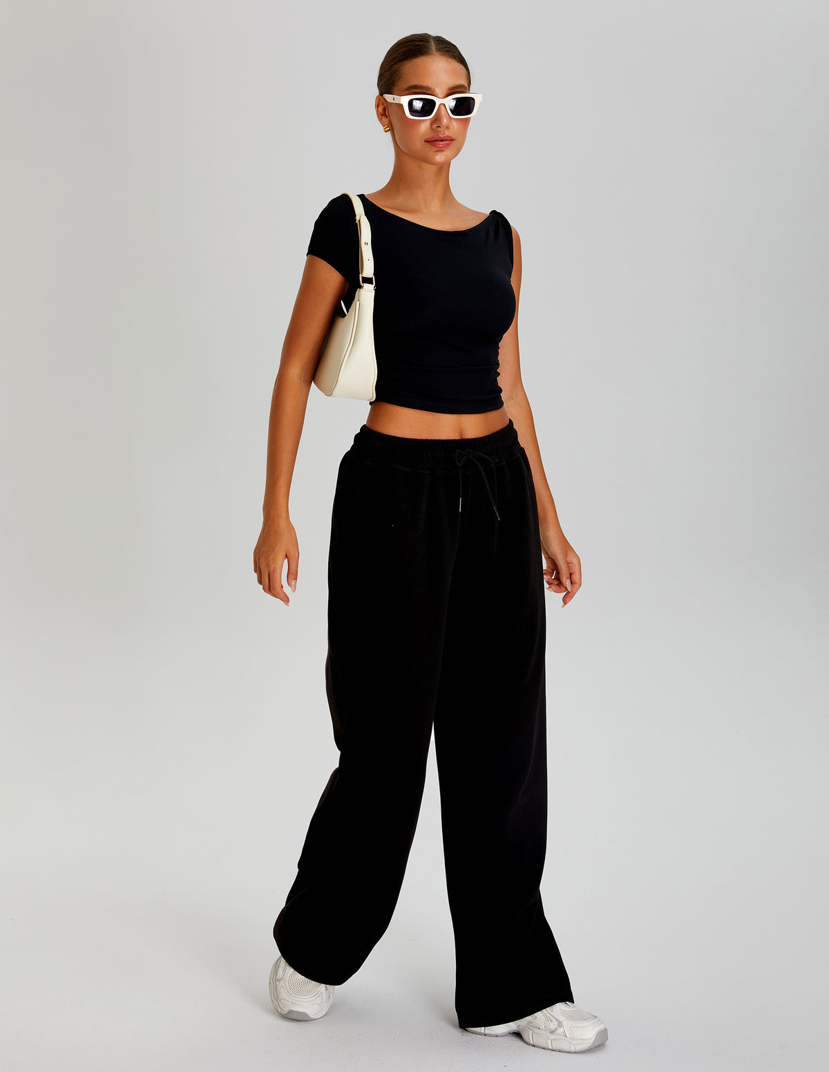 Pantalon de jogging premium à jambes larges
