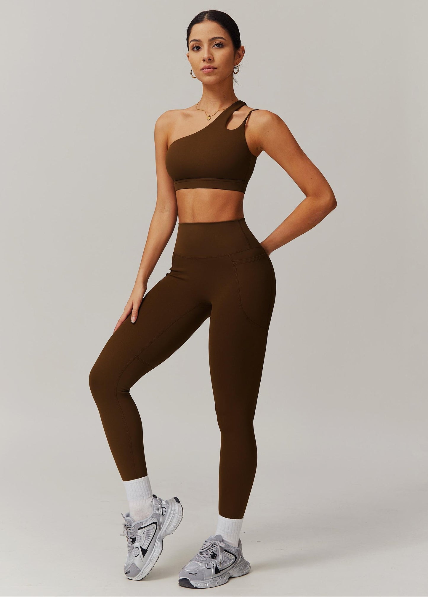 one shoulder bra set
